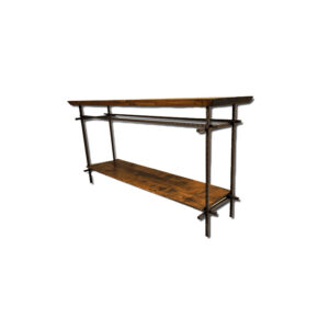 Wood and Iron Sofa Table