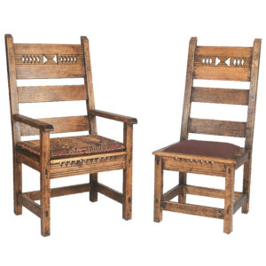 Priest Large Dining Chairs with High Back